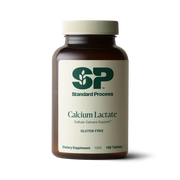 An image of a bottle of Calcium Lactate, 180 tablets.